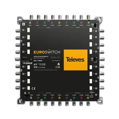 Obrázok produktu pre TELEVES Multiprelaďovač 17 v 16 Euroswitch kaskádovateľný MSE916C