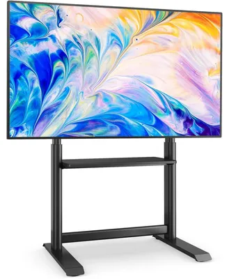 Produktbild von TV Bodenständer für 60-86 Zoll Fernseher, Höhenverstellbar bis 68kg, VESA 800x600mm, Schwarz
