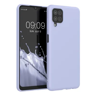 Produktbild von kwmobile Hülle kompatibel mit Samsung Galaxy A12 Hülle - weiches TPU Silikon Case - Cover geeignet für kabelloses Laden - Pastell Lavendel