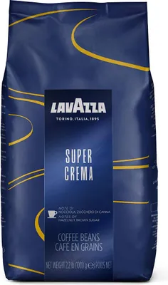 Produktbild von Lavazza Super Crema Blue ganze Bohnen 1 Kg.