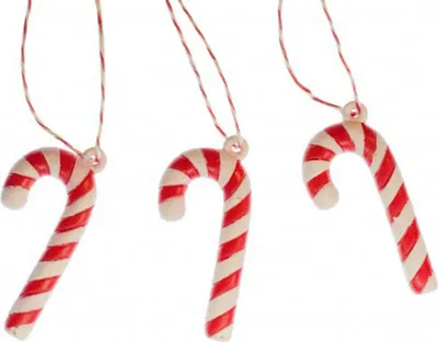 Produktbild von 3 Stück Zuckerstange Weihnachtsbaumanhänger Xmas Baumschmuck Weihnachten