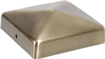 Produktbild von Pfostenkappe "Antik Optik" für Holzpfosten 8x8 cm in Pyramidenform, inkl. Edelstahl-Schrauben