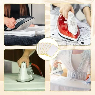 Immagine prodotto di Tavola da stiro portatile Unyqoos®, resistente al calore, realizzata in poliestere, dimensioni 60 x 40 cm, ultraleggera (15 g), ideale per stirare rapidamente