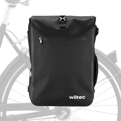 Productafbeelding van Fietstas 3-in-1 - 25 liter - Laptopvak - Waterafstotend - Zwart
