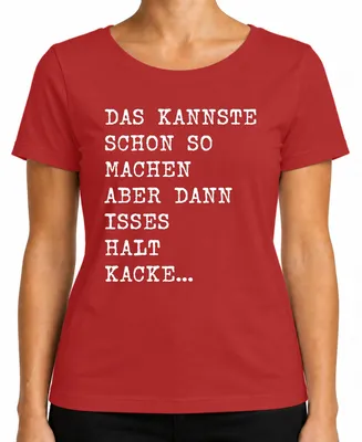Immagine prodotto di Si può fare così, ma è una schifezza divertente dire umorismo sfacciato T-shirt da donna, rosso, XL