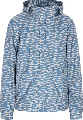Produktbild von Herren Jacke mit Kapuze, durchgehendem Reißverschluss und langen Ärmeln, blau, Größe M