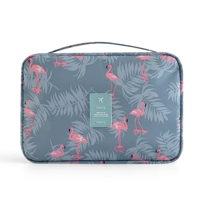 Produktbild von Waschtasche,Flamingo Kulturbeutel Herren Damen,Kulturtasche zum Aufhängen Kompakt,4Fächern kulturbeutel kinder Organizer,mehrere Taschen,Frauen,Mädche