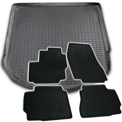 Produktbild von Gummi Kofferraumwanne + Fußmatten Set für Ford Mondeo MK4 Turnier, Bj. 6/2007-8/