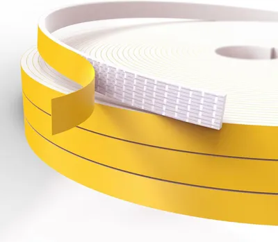 Produktbild von Dichtungsband für Türen, 3 Rollen 5 m, 12 mm x 3 mm, selbstklebendes Schaumstoffband