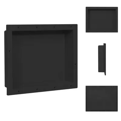 Immagine prodotto di vidaXL Nicchia doccia nero opaco 41x51x10 cm - Schermi doccia
