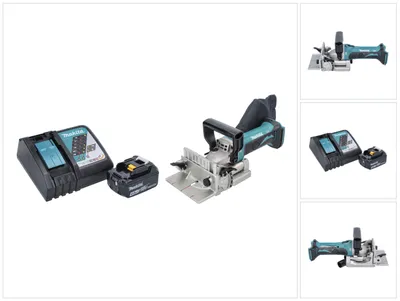 Produktbild von Makita DPJ 180 RM1 Akku Nutfräse 18 V 100 mm + 1x Akku 4,0 Ah + Ladegerät