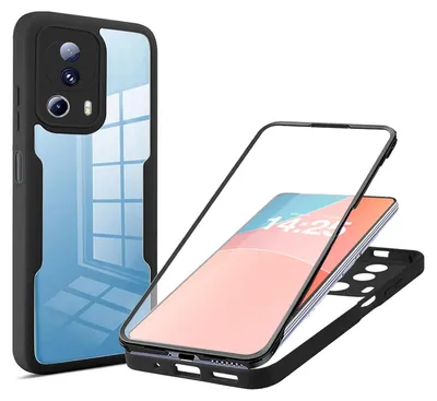 Produktbild von 360 Grad Handyhülle für Xiaomi 13 Lite 5G Full Cover Rundum Schutz Farbe: Schwarz