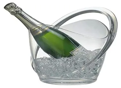 Weinkühler glasklar 3 l mit Tragegriff 23x22x27,5 cm