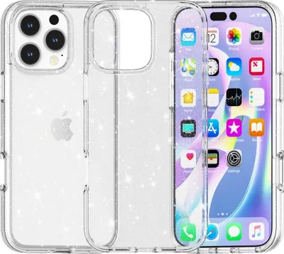 Produktbild von iPhone 16 Pro Hülle - Coverup Glitzer TPU Back Cover - Transparent