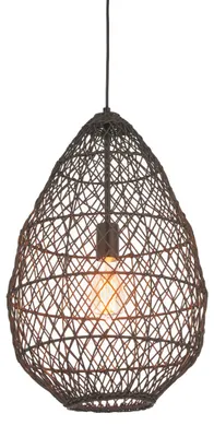 Immagine prodotto di Lampada a sospensione Pimva | 1 lampadina | 10 W E27 | Rattan/metallo