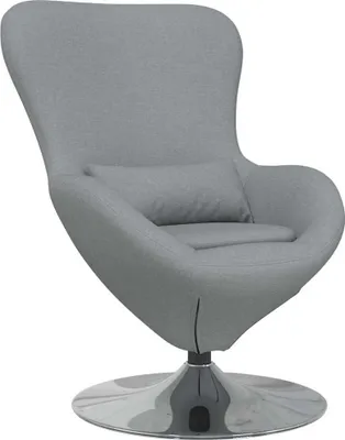 Produktbild von vidaXL Eiersessel Hellgrau 63 x 73 x 90 cm Stoff