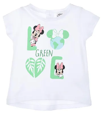 Zdjęcie produktu dla Minnie Mouse baby kids girls t-shirt top krótki rękaw , Kolor:Biały, Rozmiar:67