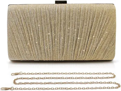Produktbild von Pahajim Clutch Glitzer Tasche Abendtasche Damen Hochzeit Party Gold