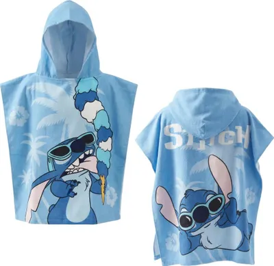 Produktbild von Disney Lilo Stitch Kinder Mädchen Mikrofaser Poncho Badetuch 55x110 cm