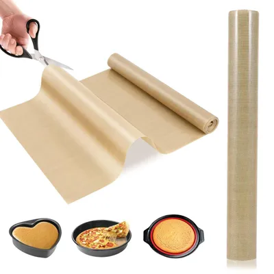 Image de Tapis de cuisson en silicone réutilisable pour le four, tapis de cuisson en silicone antiadhésif, tapis de four, tapis de plaque de cuisson lavable, tapis de grill résistant à la chaleur pour le pain, les biscuits et la viande, 244 x 30 cm