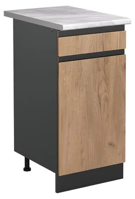 Imagen del producto de Mueble bajo de cocina Vicco R-Line Roble dorado/Antracita 40 cm encimera Mármol, Model 61044
