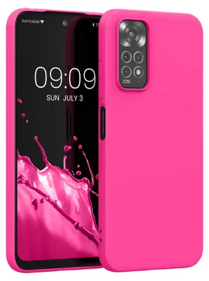 Produktbild von kwmobile Handyhülle für Xiaomi Redmi Note 11 / Note 11S Hülle - TPU Case - Kabelloses Laden - Schutzhülle Cover in Neon Pink