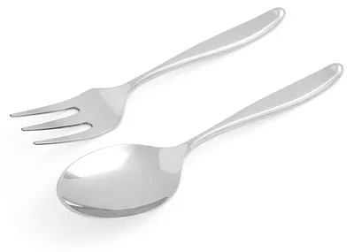Salatbesteck-Set aus Edelstahl, 2-teilig, spülmaschinengeeignet