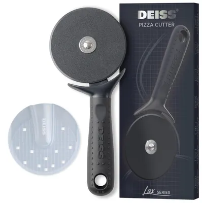 Image de Deiss LUX : Coupe-pizza – Roue à pizza robuste en acier inoxydable avec poignée antidérapante, lavable au lave-vaisselle