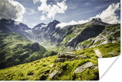Produktbild von MuchoWow® Poster Berglandschaft in einer Schweizer Landschaft 60x40 cm - Schlafzimmerdekoration