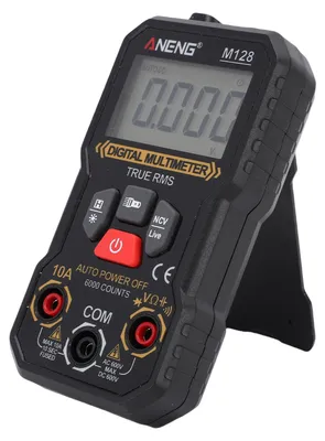 Produktbild von Digitalmultimeter, 6000 Zählstufen, Wechselstrom- und Gleichstrom-Spannungsmesser mit NCV, Datenhaltefunktion, automatischer Abschaltung, misst Strom, Kapazität, Dioden und Durchgang,