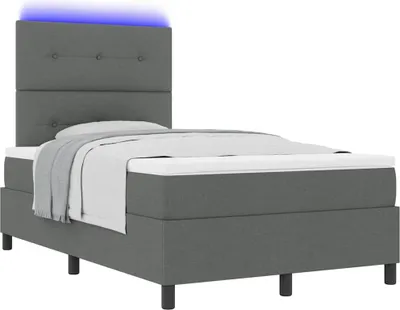 Produktbild von Boxspringbett mit Matratze Dunkelgrau 120 x 190 cm Stoff