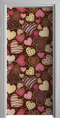 Produktbild von Tür Selbstklebende 90x210 cm Türfolie Türtapete Klebefolie - schokoladefarbene Muster