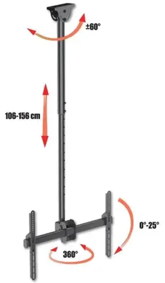 Zdjęcie produktu dla Techly ICA-CPLB 946L, 50 kg, 94 cm (37"), 177,8 cm (70"), 200 x 200 mm, 600 x 400 mm, 1060 - 1560 mm