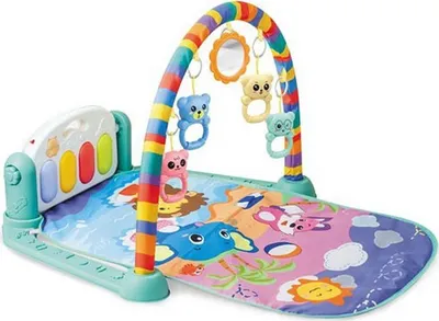 Produktbild von Chipolino Spielcenter Animals, Spielbogen Krabbeldecke Musiktasten Licht Tiere blau