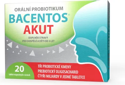Productafbeelding van BACENTOS Acute orale probiotica, 20 tabletten