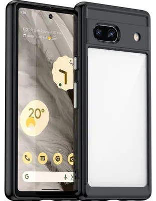 Produktbild von Mobigear Crystal Schutzhülle für Google Pixel 7a – Hartschalenhülle, Rückseite – Transparent / Schwarz