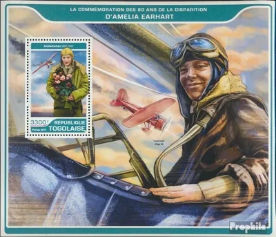 Produktbild von Briefmarken Togo 2017 Mi Block 1433 (kompl. Ausgabe) postfrisch Amelia Earhart