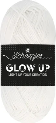 Produktbild von Scheepjes Glow Up 50g 1001 Luminescent White - Fluoreszierend Weiß