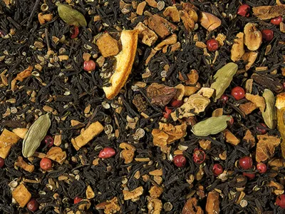 Produktbild von 1 kg Schwarzteemischung Orangenplätzchen aromatisiert