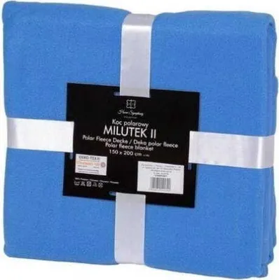 Image de Couverture, couverture polaire, unie, Milutek, 150x200 cm, bleu