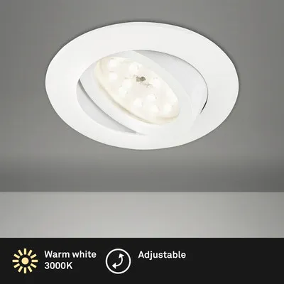 Obrázok produktu pre Briloner LED vstavané svetlo IP23 1x5W 400 lm 3000 K biela Ø 8,2/6,8 cm 230V