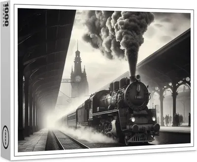 Produktbild von raxxa Premium-Puzzle "Nostalgischer Bahnhofsmoment", 1000 Teile