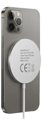 Produktbild von Mayaxess, Magnetisches 15W MagSafe Ladegerät für iPhone 15 Pro, Weiß