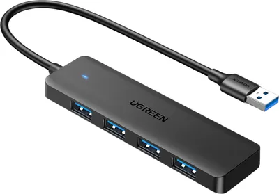 Image de Ugreen Hub Cm219 35574 Avec 4 Ports Usb-A 3.0 Et Câble Usb-A 3.0 1M - Noir
