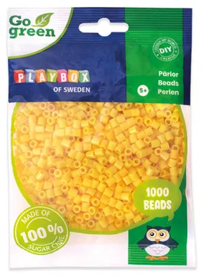 Produktbild von Playbox Bügelperlen Go green Midi 1000 Stk. gelb