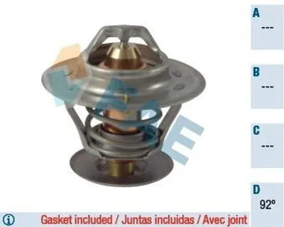 Produktbild von FAE Thermostat Kühlmittel 92°C für VOLVO V70 II (285) V50 (545) V70 I (875, 876) V40 Kombi (645) S60 I (384)