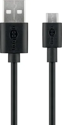 Obrázok produktu pre Goobay 38660, 2 m, USB A, Micro-USB B, USB 2.0, Čierna