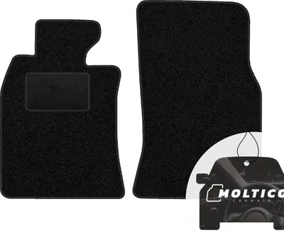 Immagine prodotto di moto-MOLTICO tappetini anteriori auto velours tappetini auto nero set tappetini 2 pezzi adatto per MINI Cooper 2006-2013
