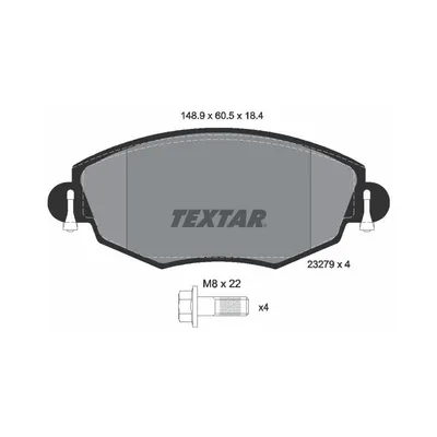 Produktbild von Textar Bremsbeläge vorne für Ford Mondeo III Jaguar X-Type 1,8-3,0 +TDCi 16V V6