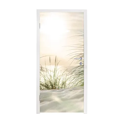 Obrázek produktu pro MuchoWow® Plakát na dveře - Duny ve Waddenském moři - 205x75 cm - Samolepicí fólie na dveře